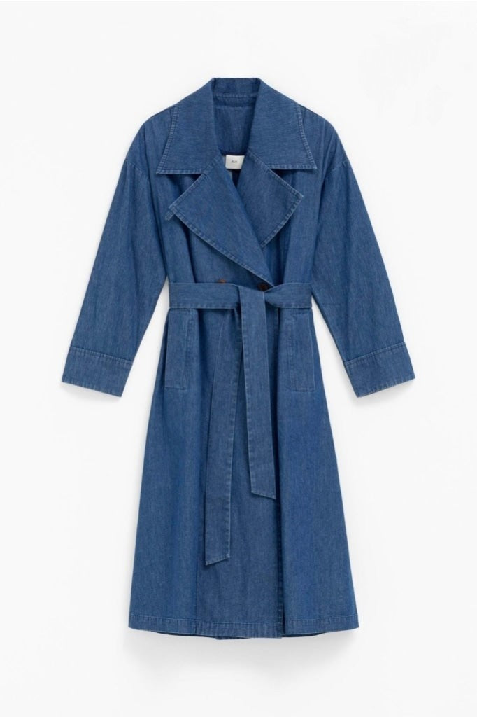 Denim trench coat on sale h&m