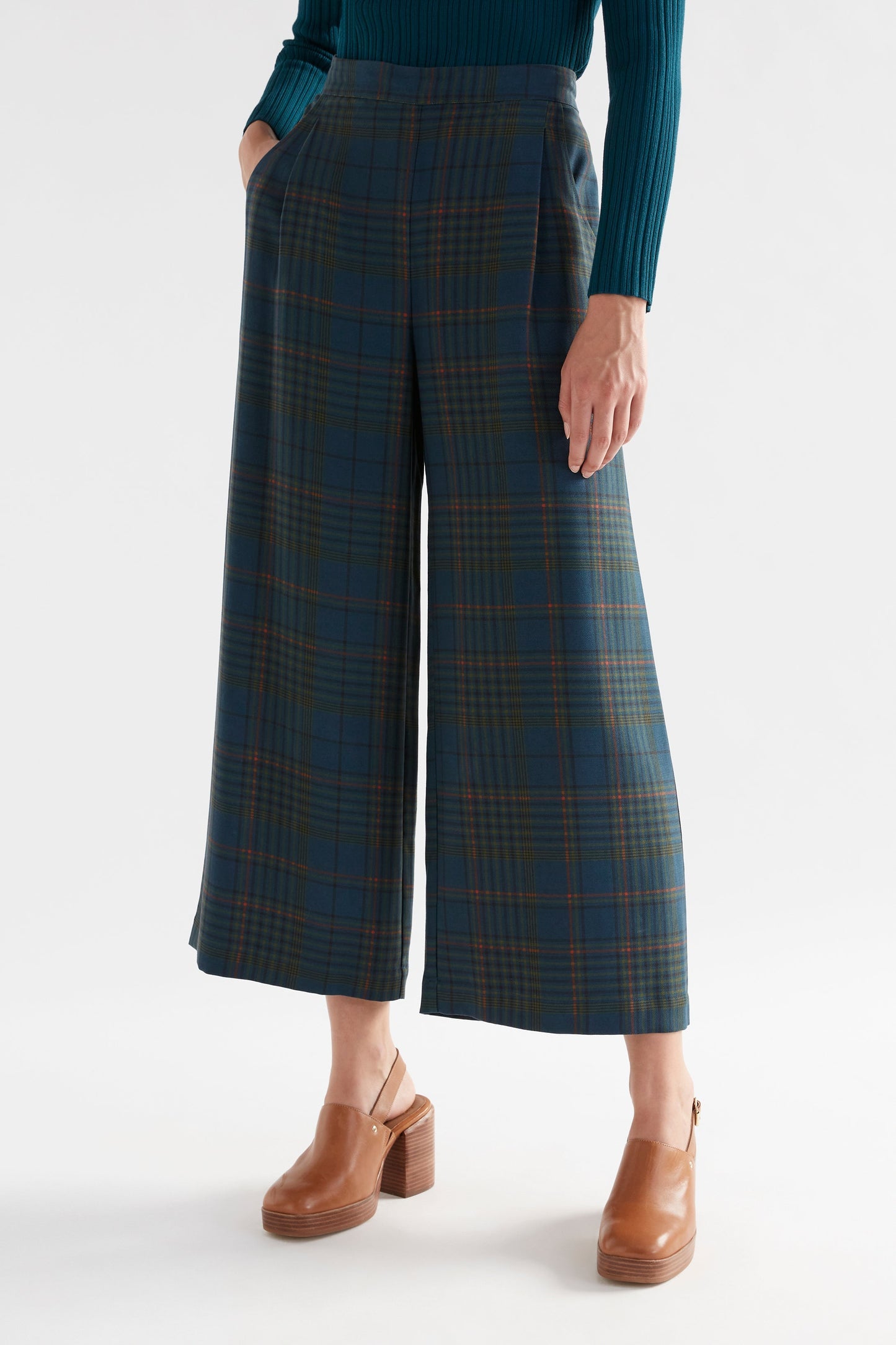 Elk The Label - Seine Pant - Teal Plaid