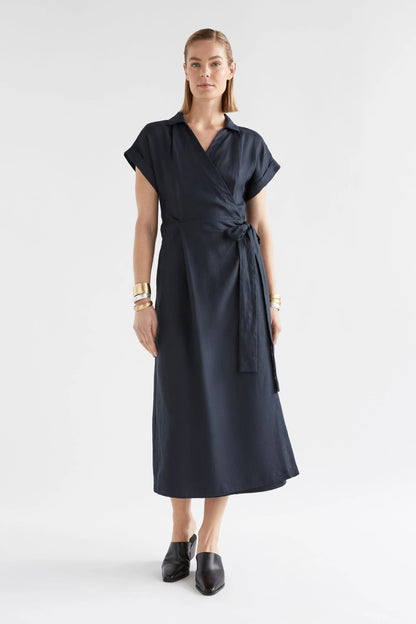 Elk The Label - Minnen Wrap Dress - Space Blue