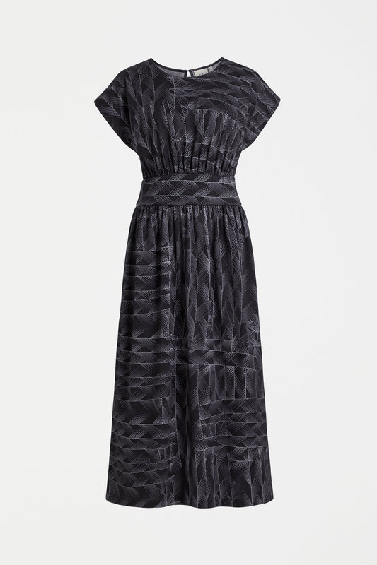 Elk The Label - Jagar Dress - Black Line Print