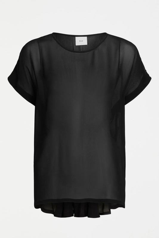 Elk The Label - Sheer Webb Top - 8 - Black