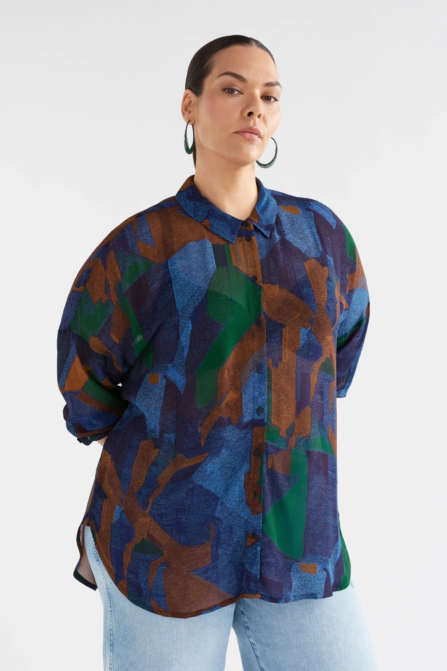 Elk The Label - Eir Sheer Shirt - Orda Print