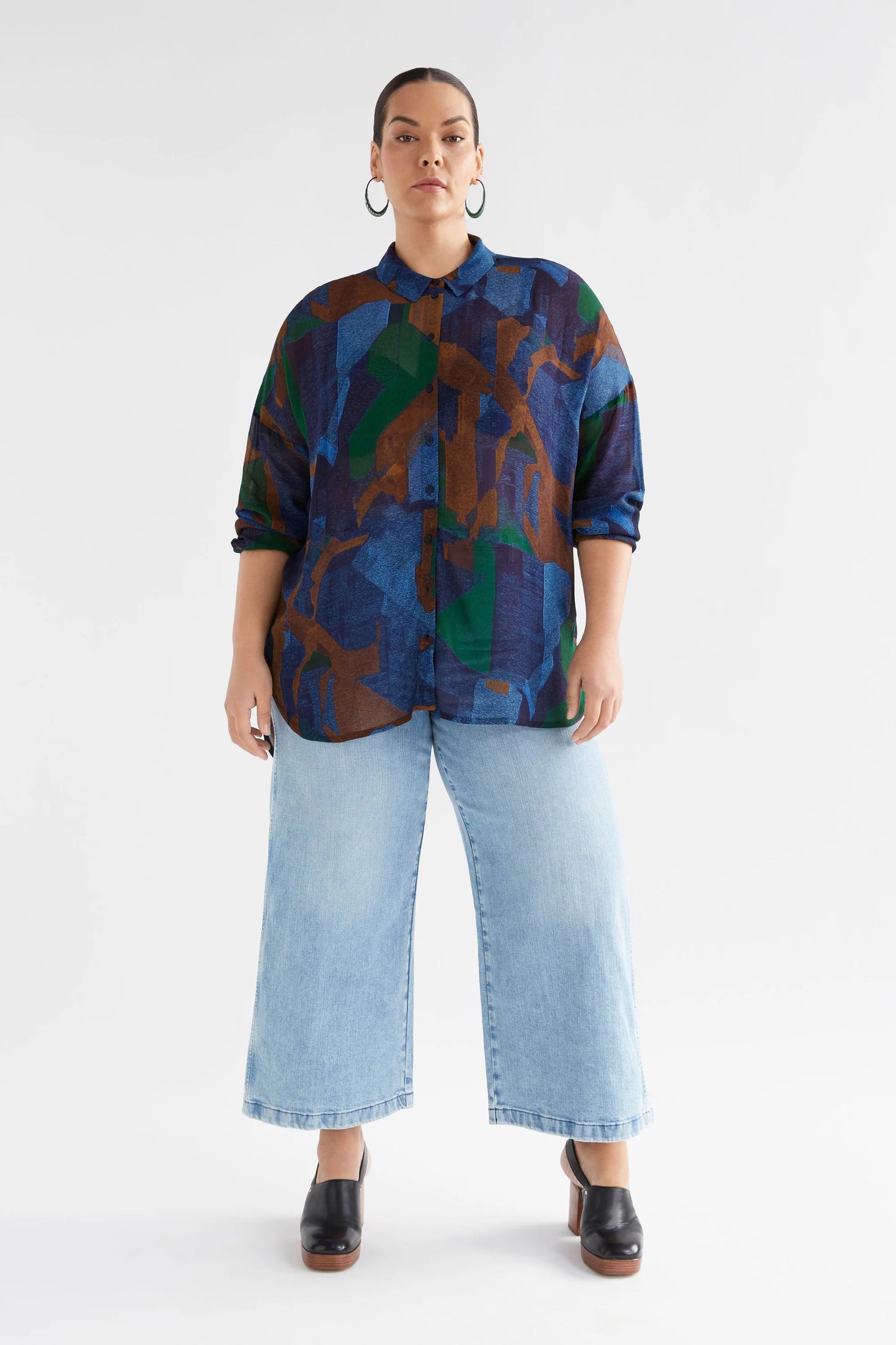 Elk The Label - Eir Sheer Shirt - Orda Print