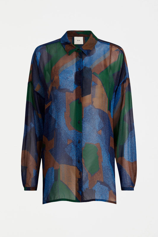 Elk The Label - Eir Sheer Shirt - Orda Print