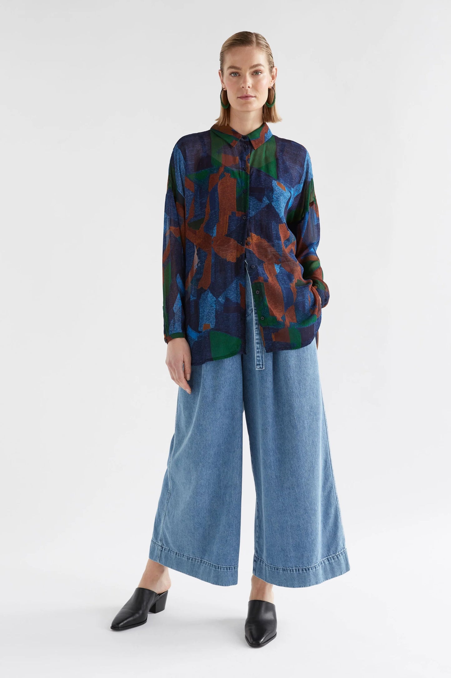 Elk The Label - Eir Sheer Shirt - Orda Print