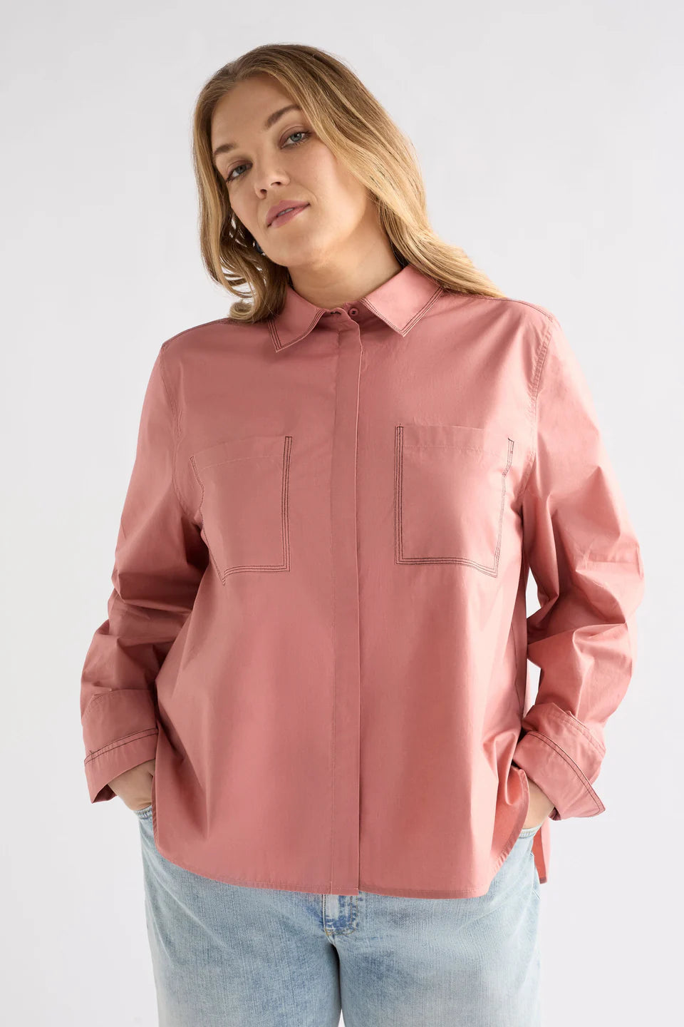 Elk The Label - Salli Shirt - Clay Pink