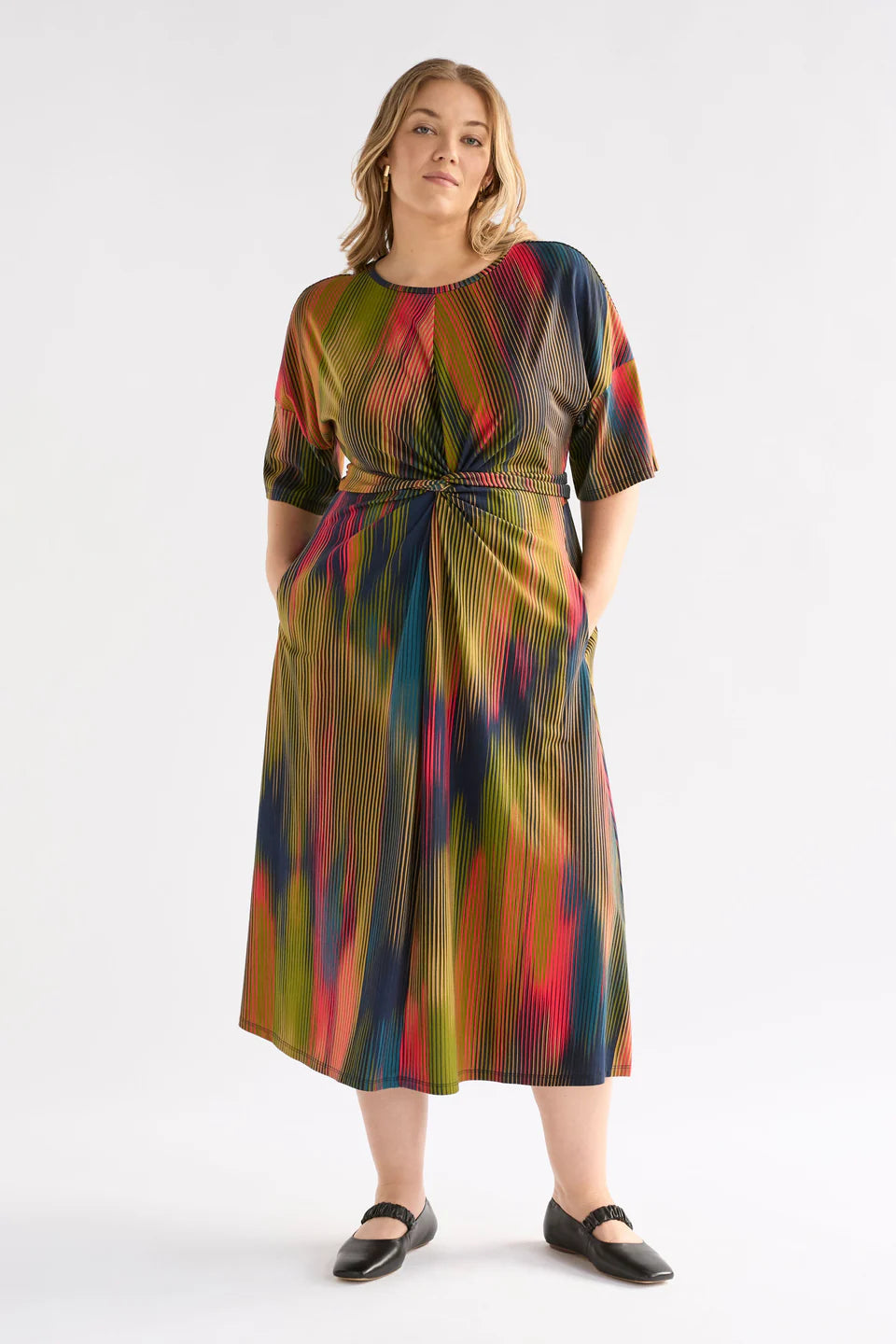 Elk The Label - Kihte T Shirt Dress - Arran Stripe Print
