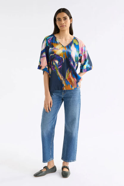 Elk The Label - Moda V Neck Top - Vaara Print