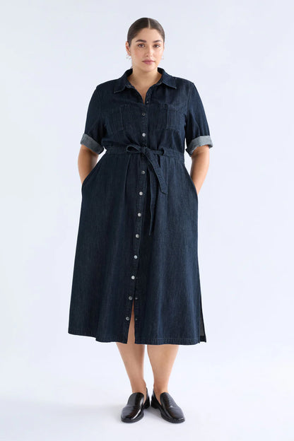 Elk The Label - Valor Shirt Dress - Mid Blue Denim