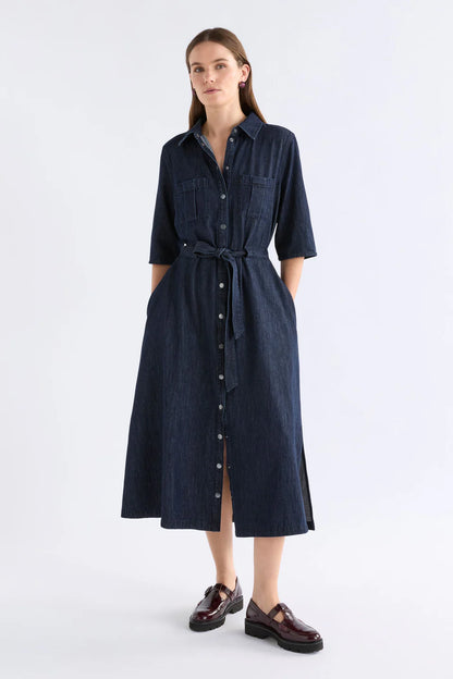 Elk The Label - Valor Shirt Dress - Mid Blue Denim