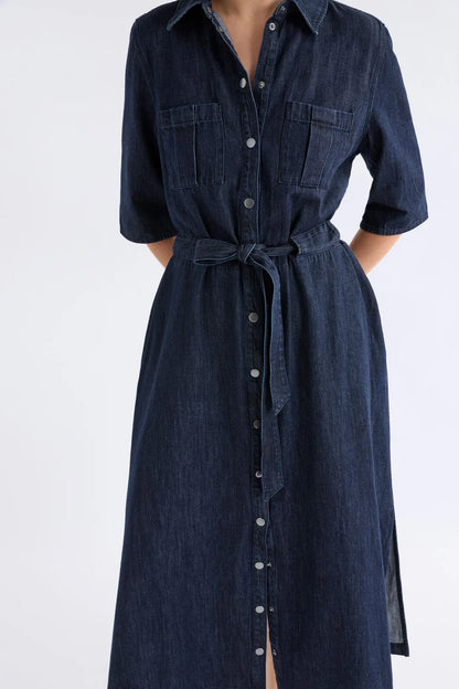 Elk The Label - Valor Shirt Dress - Mid Blue Denim