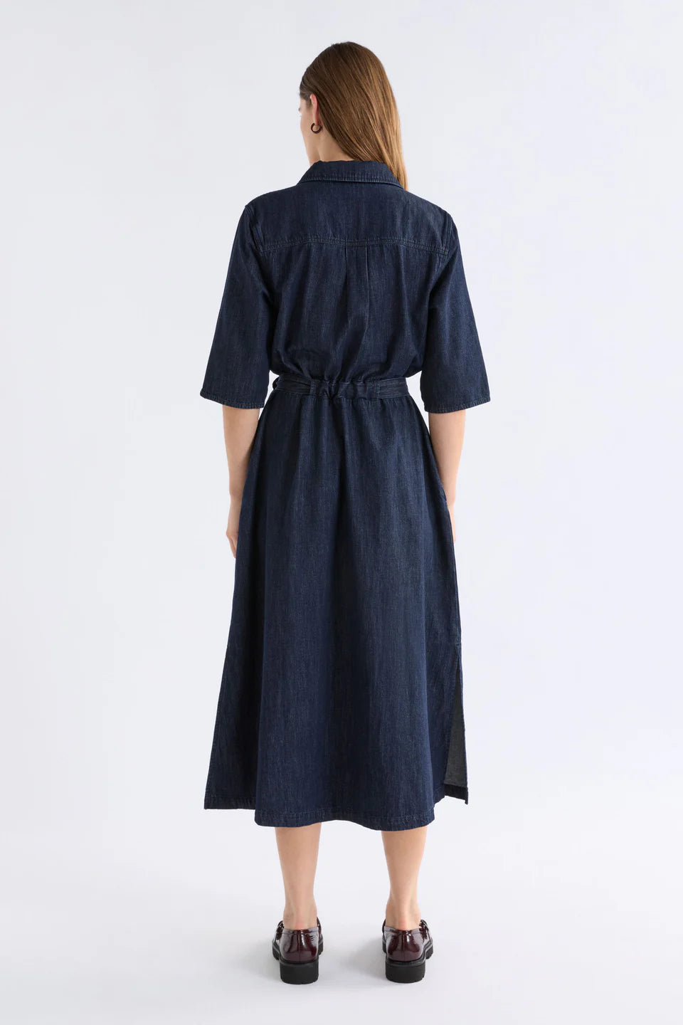 Elk The Label - Valor Shirt Dress - Mid Blue Denim