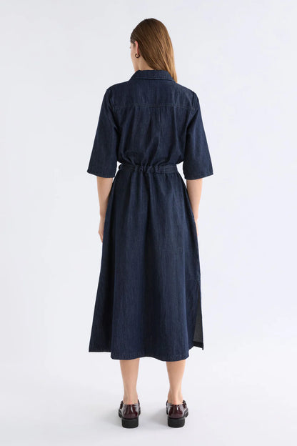Elk The Label - Valor Shirt Dress - Mid Blue Denim