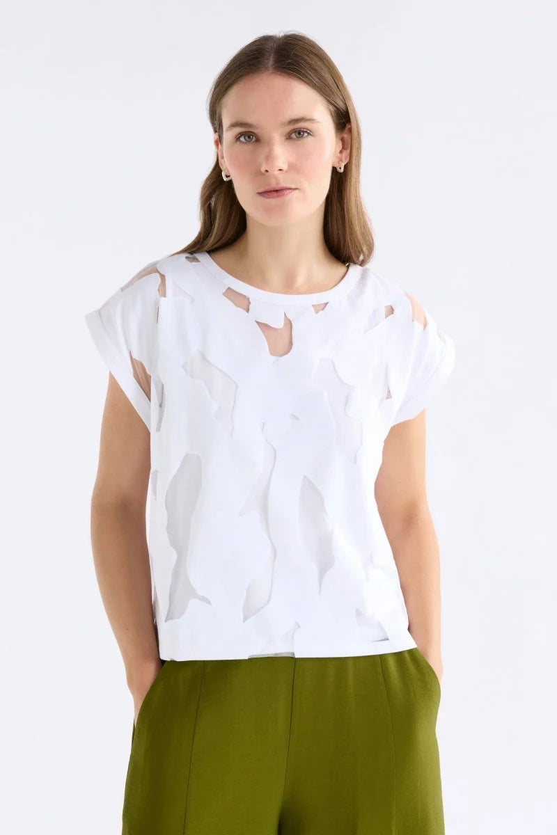 Elk The Label - Varr Burnout Top - White