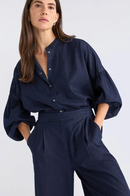 Elk The Label - Albez Shirt - Dark Blue Denim