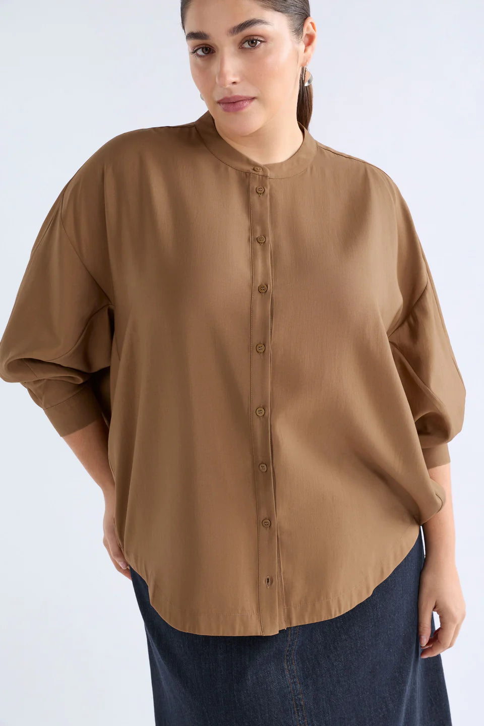 Elk The Label - Ahren Shirt - Dark Toffee