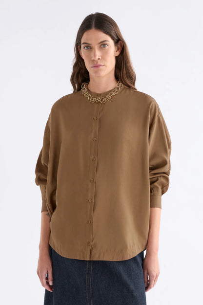 Elk The Label - Ahren Shirt - Dark Toffee
