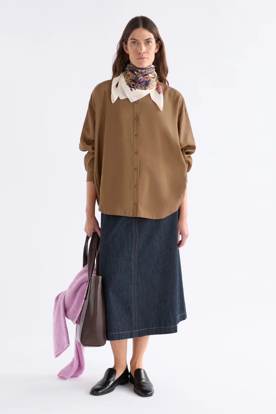 Elk The Label - Ahren Shirt - Dark Toffee