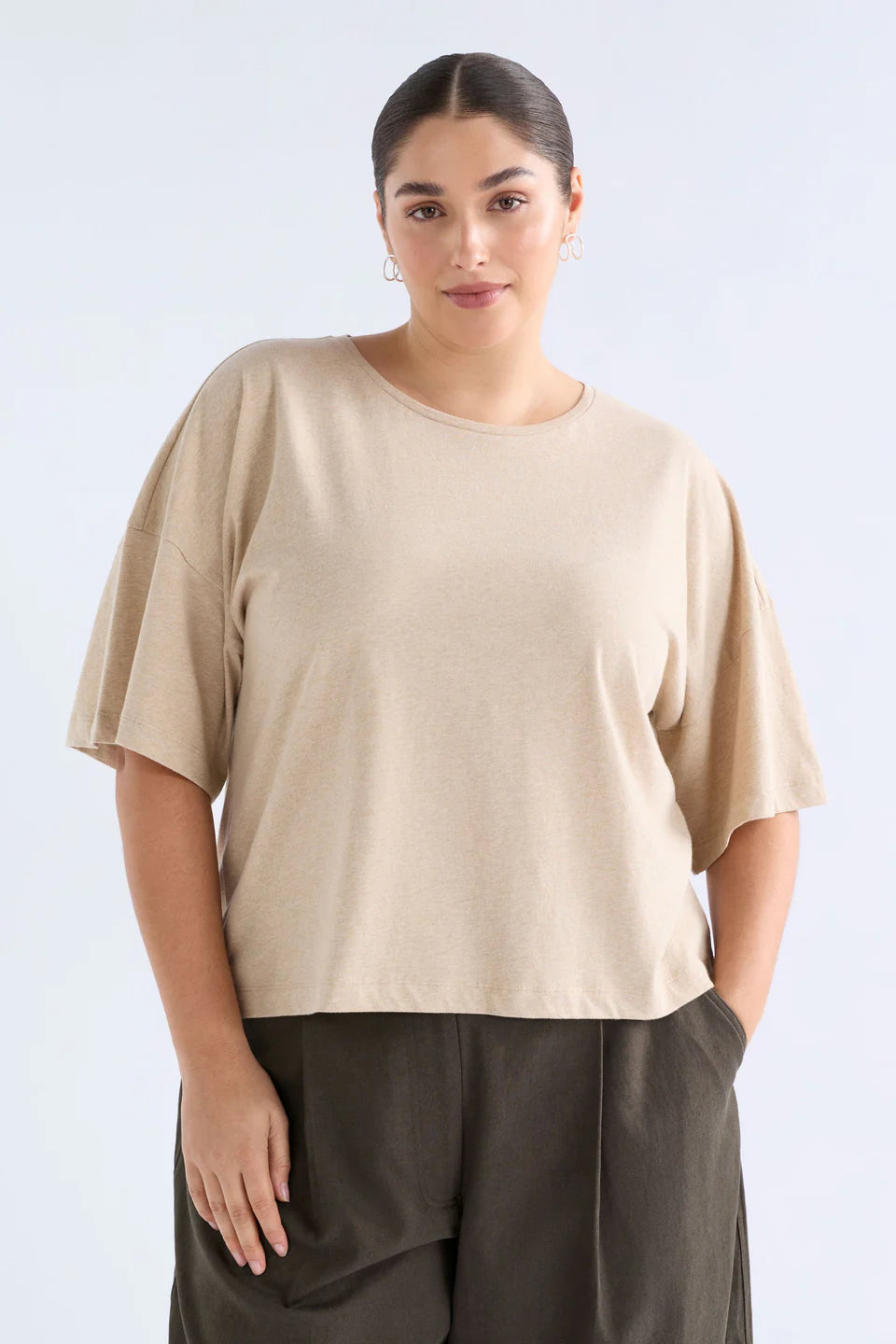Elk The Label - Kovaa Tee - Oatmeal Marle
