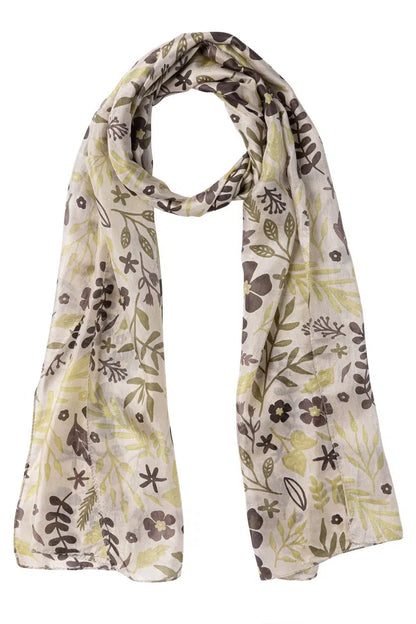 Indus - Silk Scarf - Australian Garden - Natural