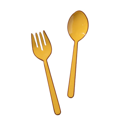 Inartisan - Alder Enamel Salad Server - Chai