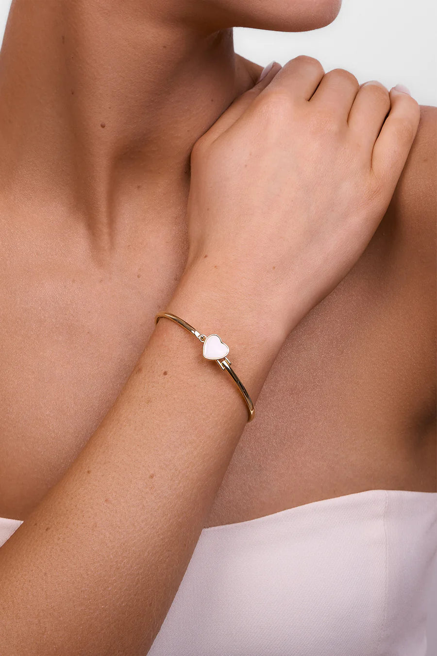 Liberte - Myra Heart Bangle - Gold