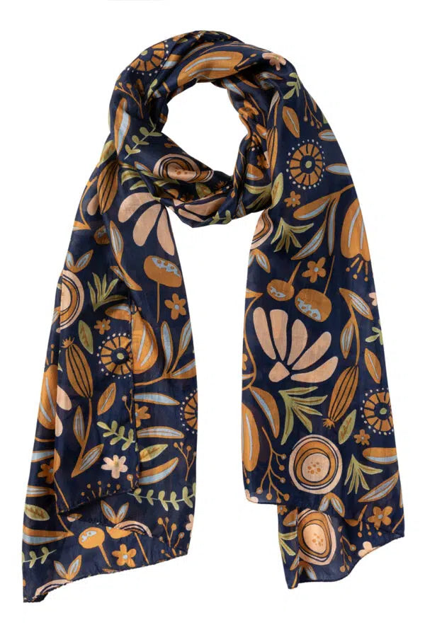 Indus - Silk Scarf - Blooms