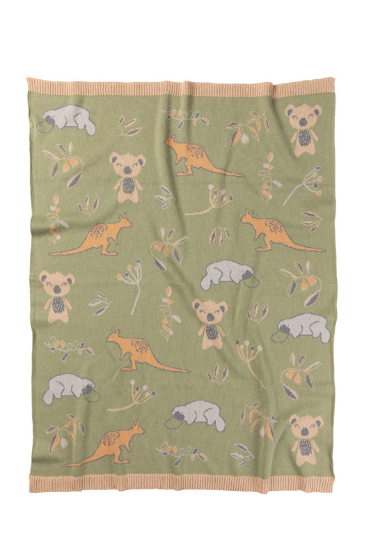 Indus Design - Baby Blanket - Bush Babies