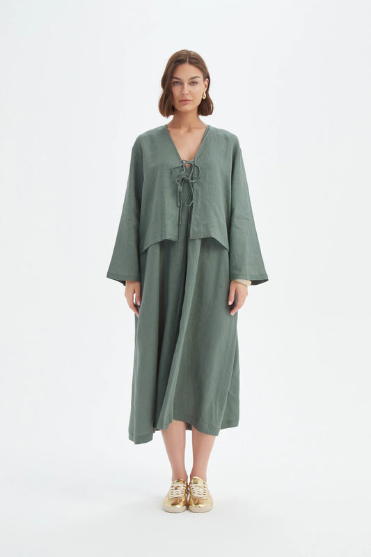 Tirelli - Tie Front Top - Petrol