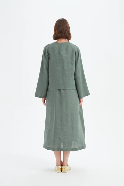 Tirelli - Tie Front Top - Petrol