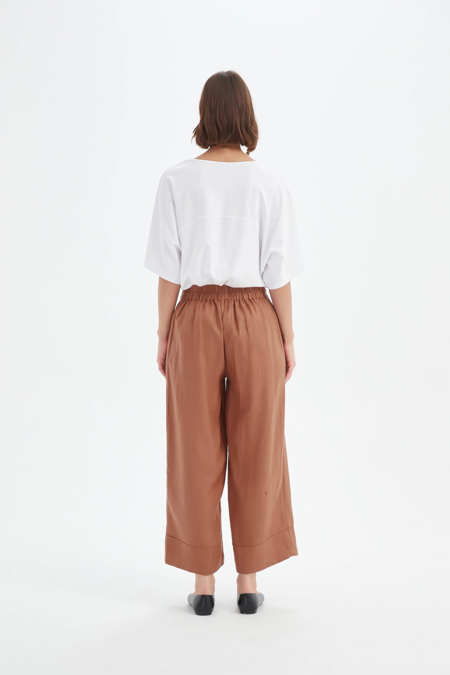 Tirelli - Wide Leg Linen Pant - Cedar