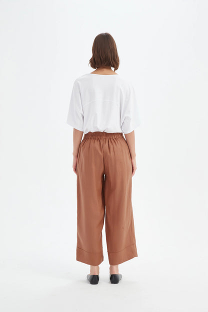 Tirelli - Wide Leg Linen Pant - Cedar