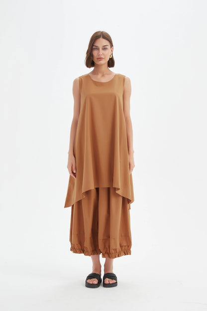 Tirelli - Sleeveless Swing Top - Russet