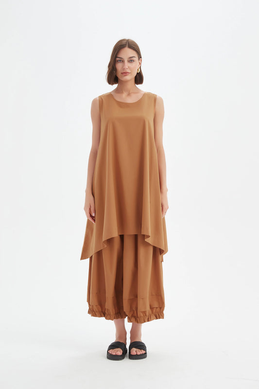 Tirelli - Sleeveless Swing Top - Russet
