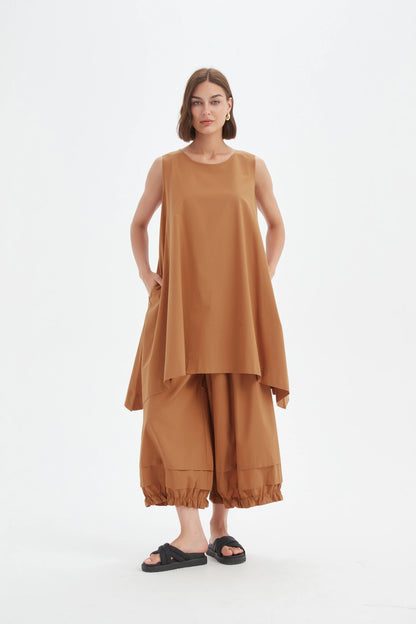 Tirelli - Sleeveless Swing Top - Russet