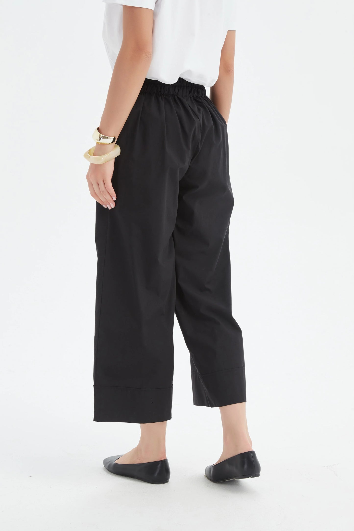 Tirelli - Wide Leg Linen Pant - Black