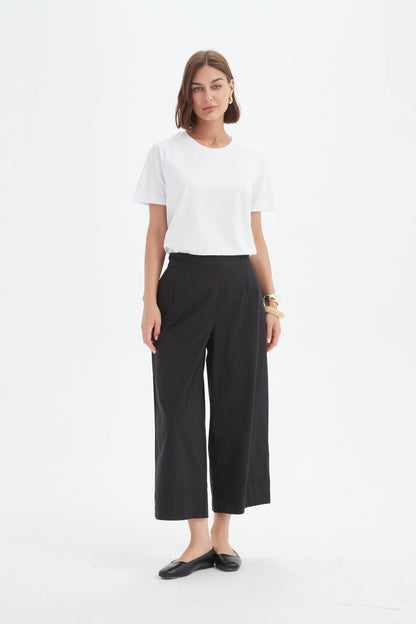 Tirelli - Wide Leg Linen Pant - Black