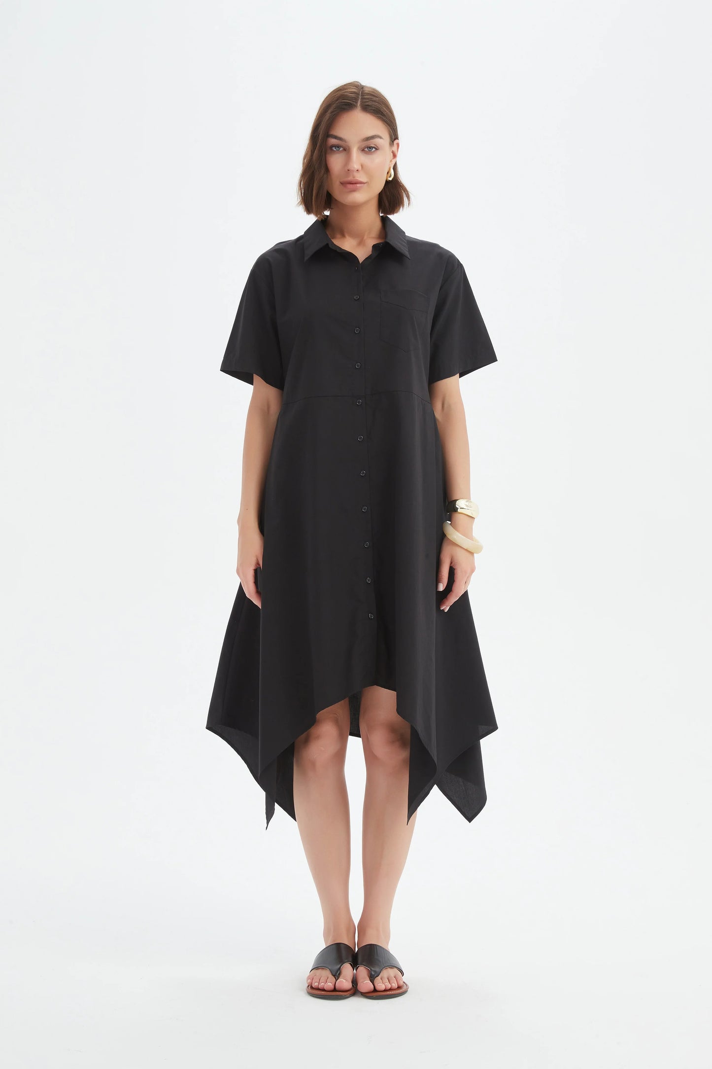 Tirelli - Hanky Hem Shirt Dress - Black