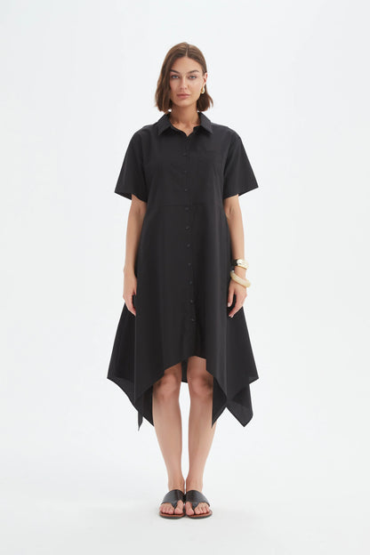 Tirelli - Hanky Hem Shirt Dress - Black