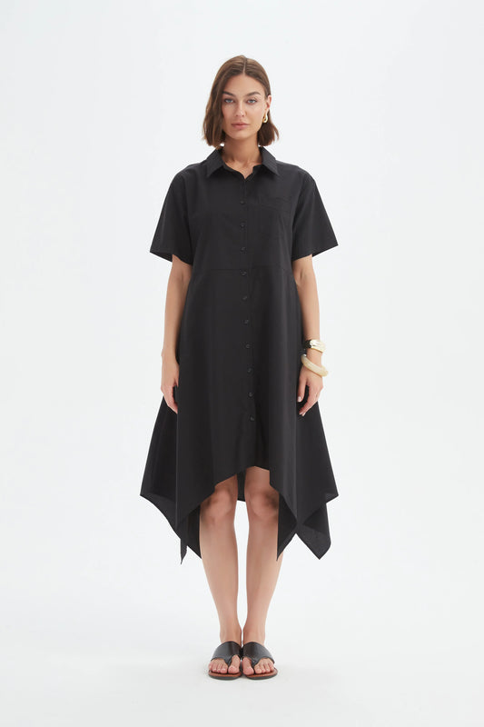 Tirelli - Hanky Hem Shirt Dress - Black