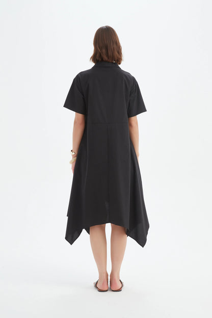 Tirelli - Hanky Hem Shirt Dress - Black