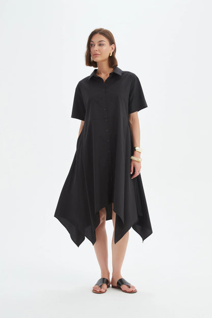 Tirelli - Hanky Hem Shirt Dress - Black