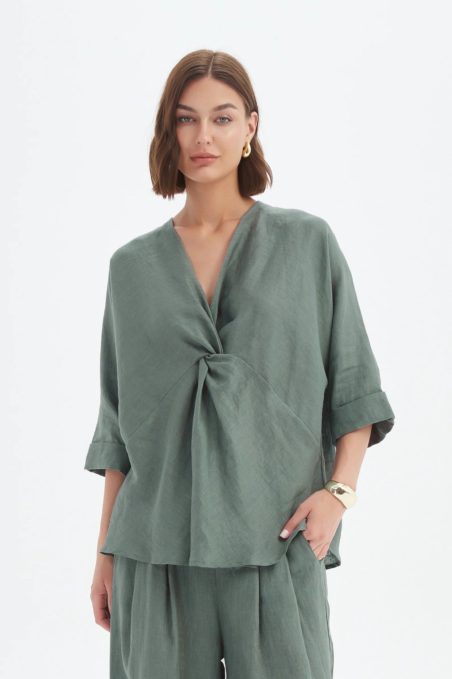 Tirelli - Twist Front Top - Petrol