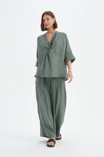 Tirelli - Twist Front Top - Petrol