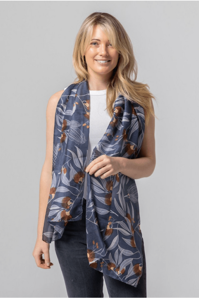 Indus - Silk Scarf Banksia Apparel & Accessories > Clothing Scarves Shawls
