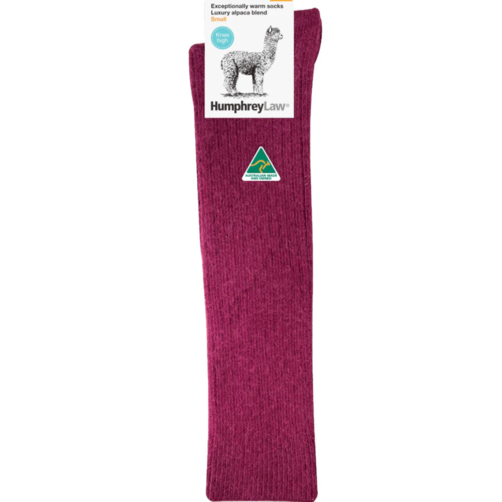 Humphrey Law - Knee High Socks - Alpaca Wool Blend - Berry