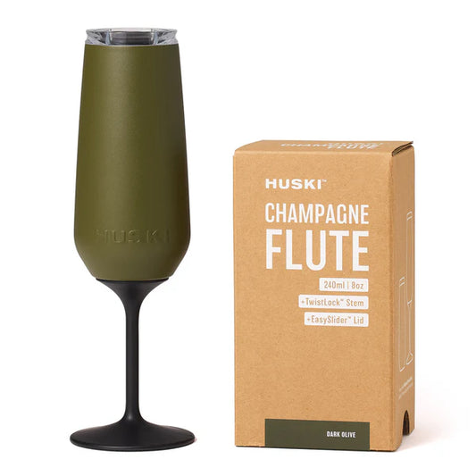 Huski - Champagne Flute - 240ml - Dark Olive