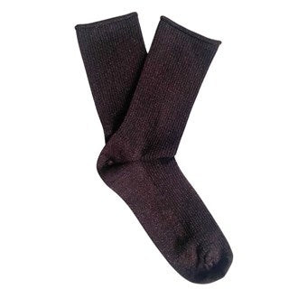 Klue - Glitter Lurex Socks - Chocolate Dark Brown