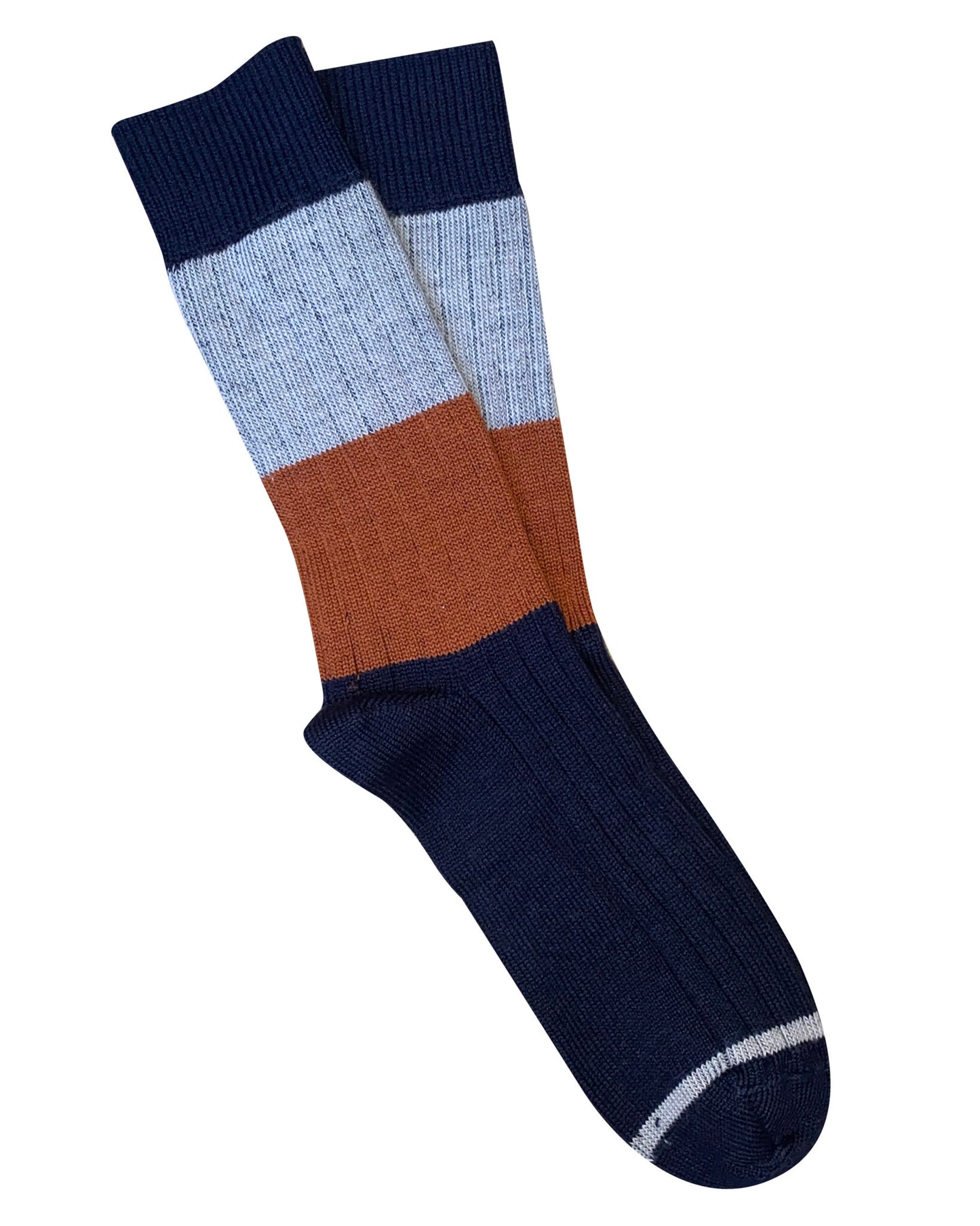 Tightology - Chunky Rib Merino Wool Socks - Midnight - One Size