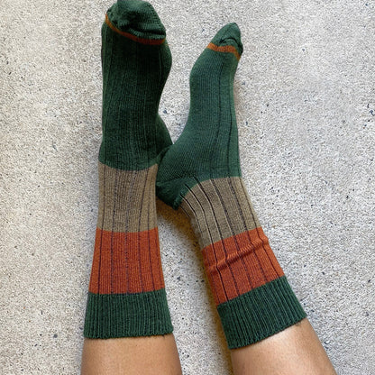 Tightology - Chunky Rib Merino Wool Socks - Green - One Size 2
